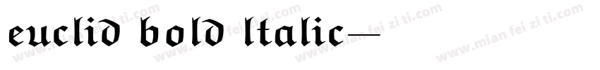 euclid bold ltalic字体转换